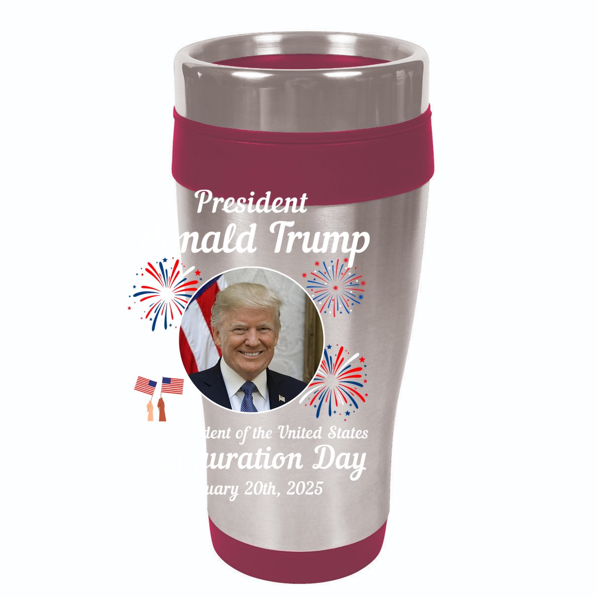 47th President Donald Trump Inauguration Day 12oz Stainless Steel Coffee Mug