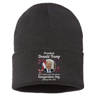 47th President Donald Trump Inauguration Day Sustainable Knit Beanie