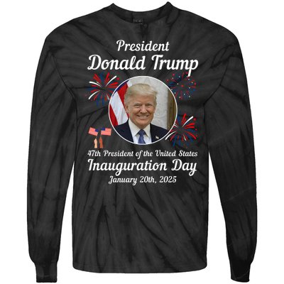 47th President Donald Trump Inauguration Day Tie-Dye Long Sleeve Shirt