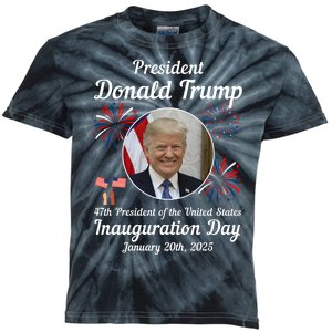 47th President Donald Trump Inauguration Day Kids Tie-Dye T-Shirt