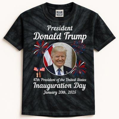 47th President Donald Trump Inauguration Day Kids Tie-Dye T-Shirt