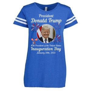 47th President Donald Trump Inauguration Day Enza Ladies Jersey Football T-Shirt