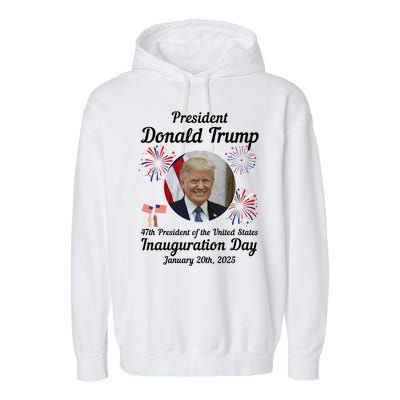 47th President Donald Trump Inauguration Day Garment-Dyed Fleece Hoodie