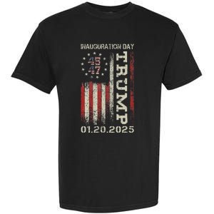 47th President Donald Trump Inauguration Day 2025 Usa Flag Garment-Dyed Heavyweight T-Shirt