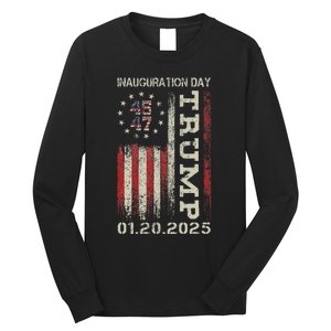 47th President Donald Trump Inauguration Day 2025 Usa Flag Long Sleeve Shirt