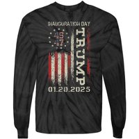 47th President Donald Trump Inauguration Day 2025 Usa Flag Tie-Dye Long Sleeve Shirt