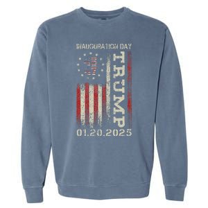 47th President Donald Trump Inauguration Day 2025 Usa Flag Garment-Dyed Sweatshirt