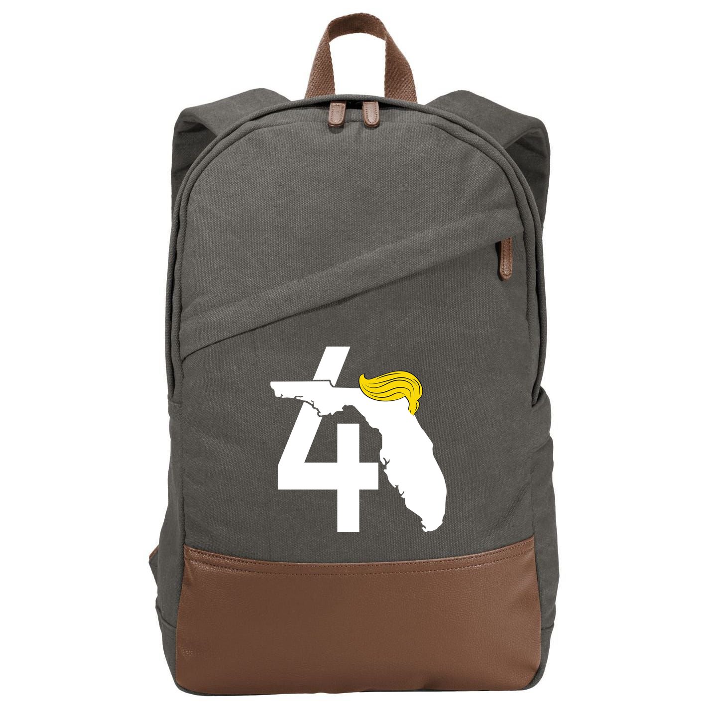 47th President Donald Trump Florida State Cotton Canvas Backpack