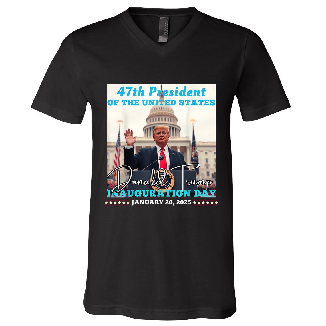 47th President Donald Trump Inauguration Day 2025 V-Neck T-Shirt