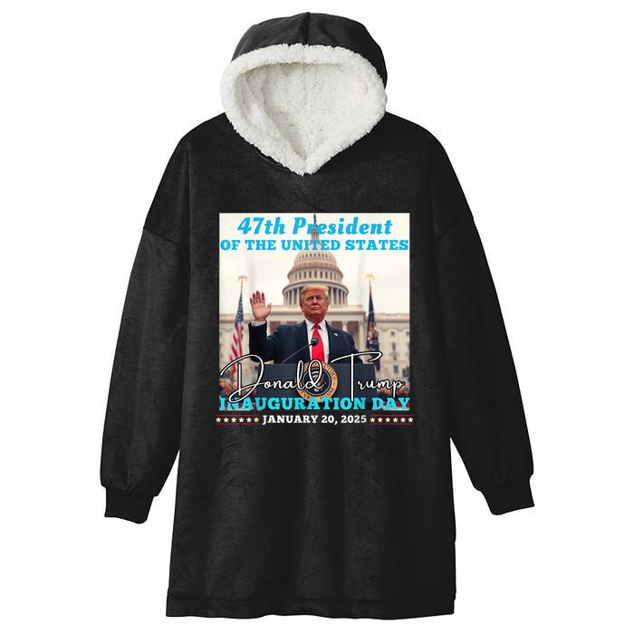 47th President Donald Trump Inauguration Day 2025 Hooded Wearable Blanket