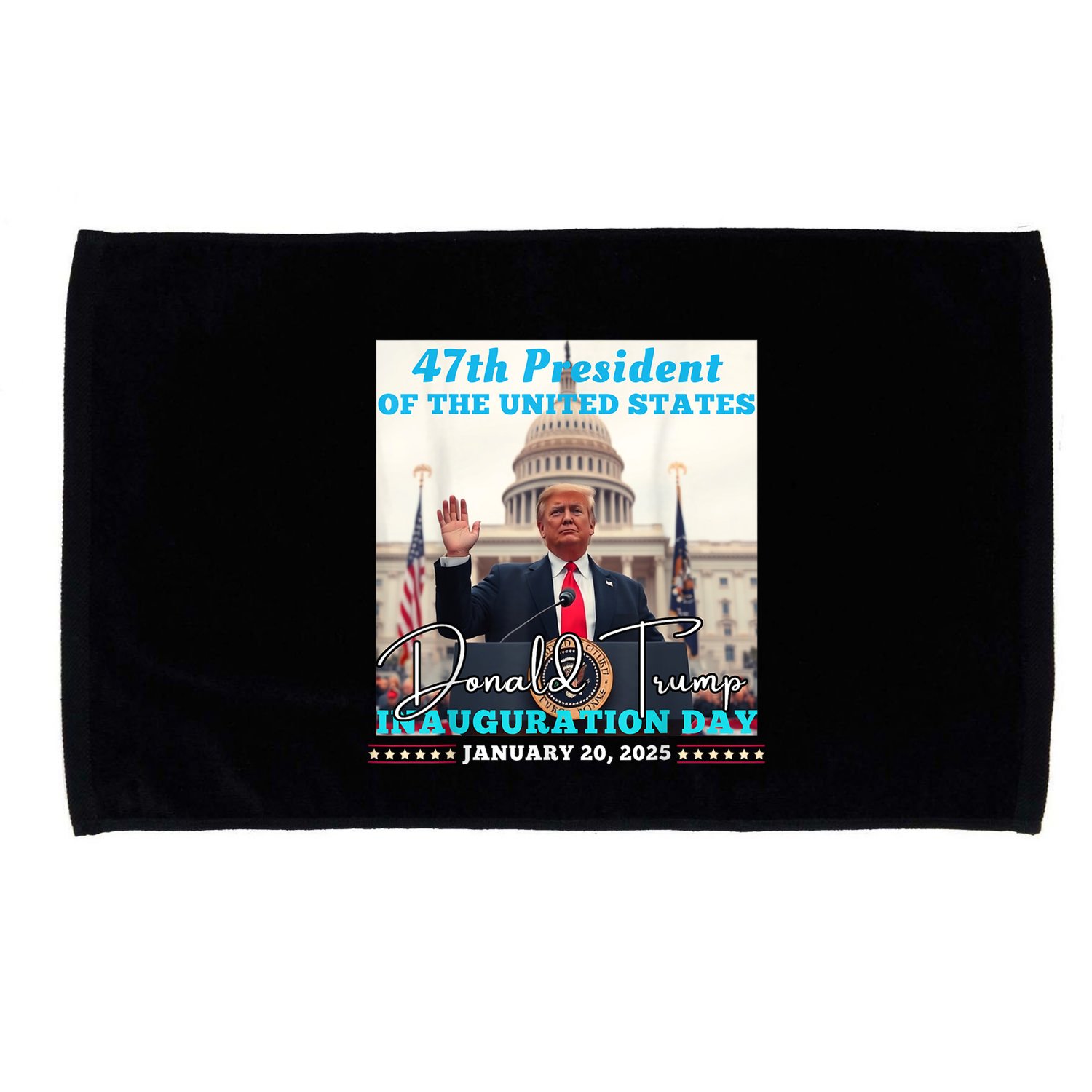 47th President Donald Trump Inauguration Day 2025 Microfiber Hand Towel