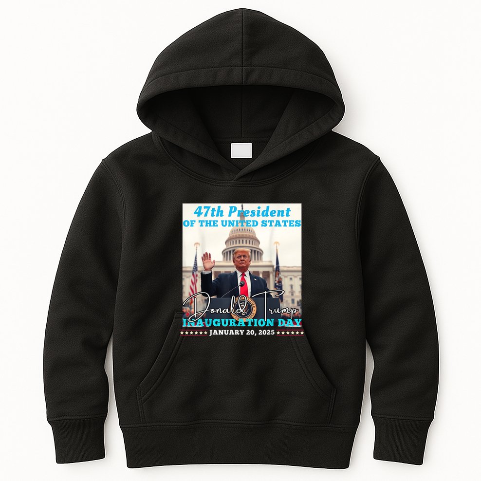 47th President Donald Trump Inauguration Day 2025 Kids Hoodie