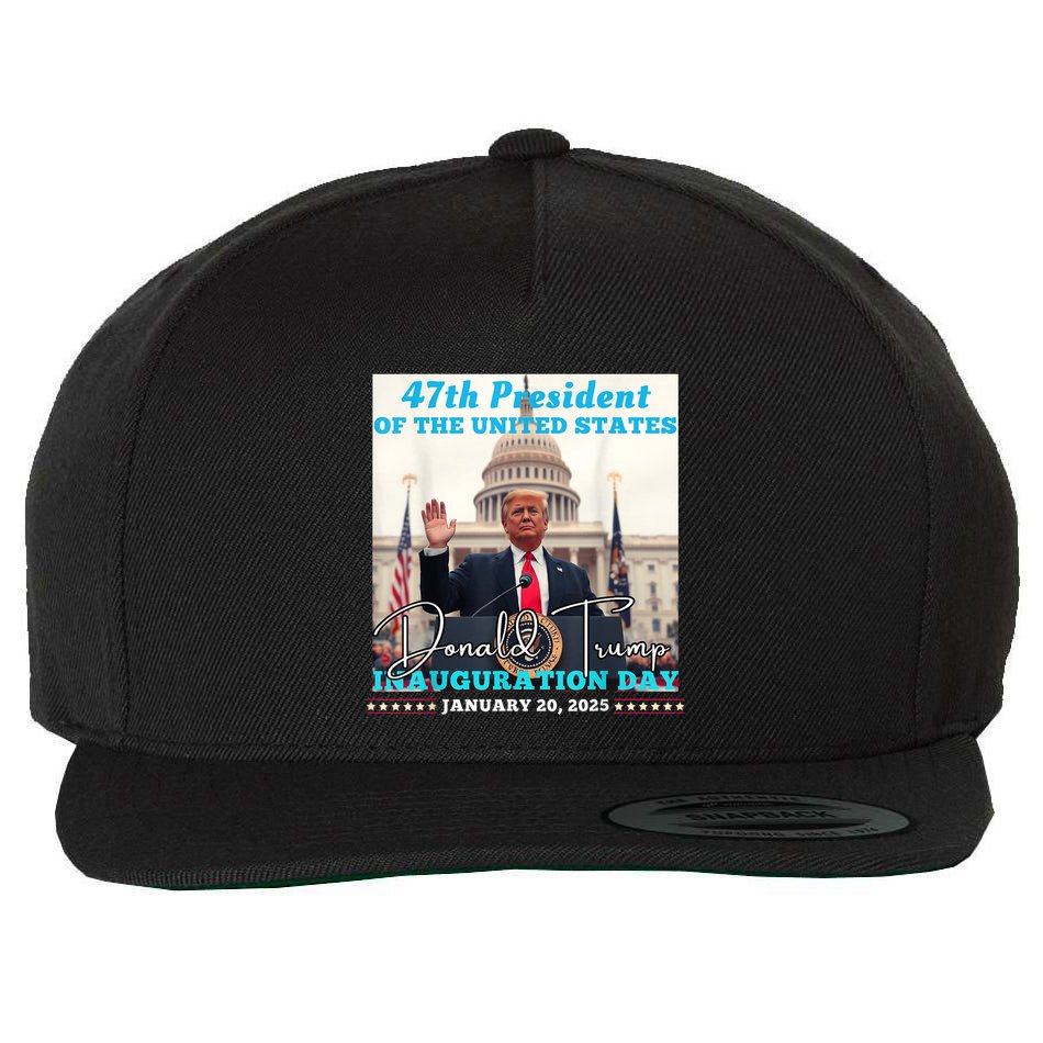 47th President Donald Trump Inauguration Day 2025 Wool Snapback Cap