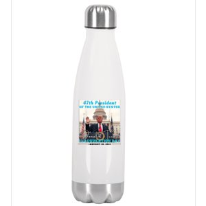 47th President Donald Trump Inauguration Day 2025 Stainless Steel Insulated Water Bottle