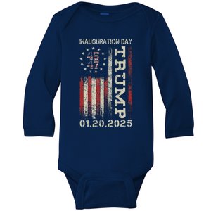 47th President Donald Trump Inauguration Day 2025 Baby Long Sleeve Bodysuit