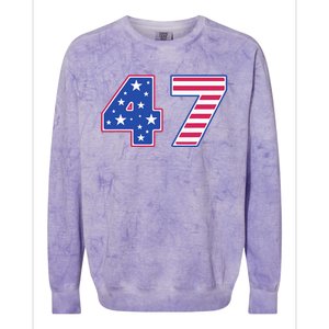 47th Presidential Election Inauguration Day 2025 Usa Flag Colorblast Crewneck Sweatshirt