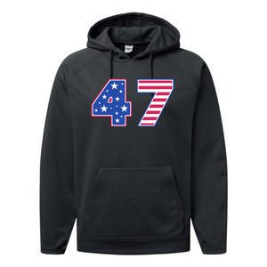 47th Presidential Election Inauguration Day 2025 Usa Flag Performance Fleece Hoodie