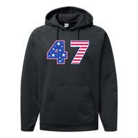 47th Presidential Election Inauguration Day 2025 Usa Flag Performance Fleece Hoodie