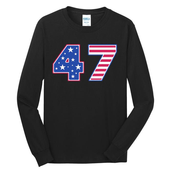 47th Presidential Election Inauguration Day 2025 Usa Flag Tall Long Sleeve T-Shirt