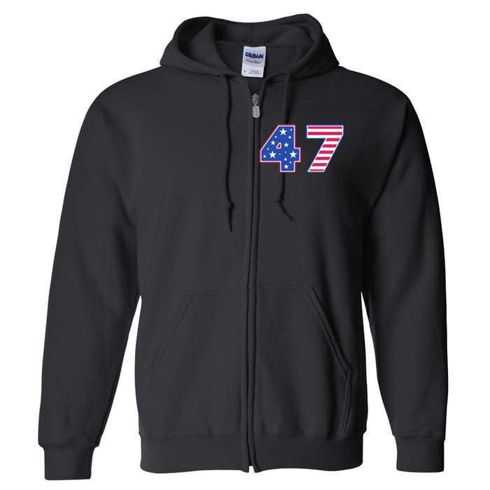 47th Presidential Election Inauguration Day 2025 Usa Flag Full Zip Hoodie