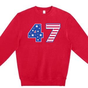 47th Presidential Election Inauguration Day 2025 Usa Flag Premium Crewneck Sweatshirt