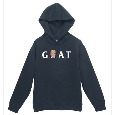 45th President Goat Greatest Of All Time President Trump Meaningful Gift Urban Pullover Hoodie