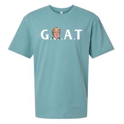 45th President Goat Greatest Of All Time President Trump Meaningful Gift Sueded Cloud Jersey T-Shirt