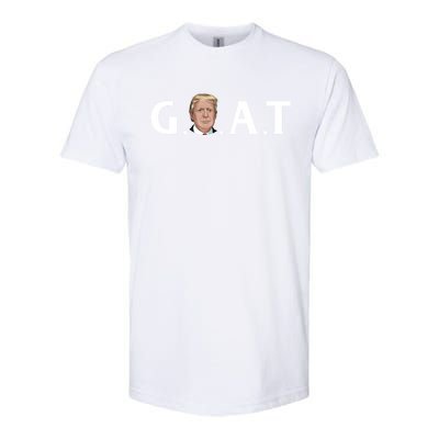 45th President Goat Greatest Of All Time President Trump Meaningful Gift Softstyle CVC T-Shirt