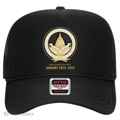 47th Presidential Inauguration President Donald Trump 2025 High Crown Mesh Back Trucker Hat