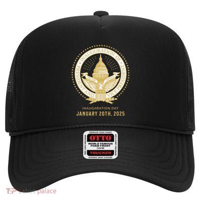 47th Presidential Inauguration President Donald Trump 2025 High Crown Mesh Back Trucker Hat