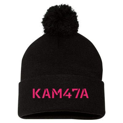 47th President Kamala Harris 2024 First Woman Female Empower Vneck Pom Pom 12in Knit Beanie