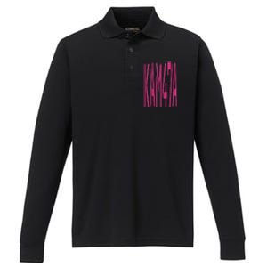 47th President Kamala Harris 2024 First Woman Female Empower Performance Long Sleeve Polo