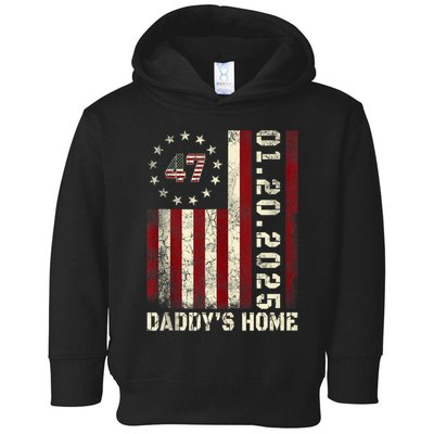 47th President Liberation Day Daddys Home Trump Toddler Hoodie