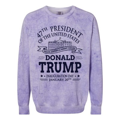 47th President Of The United States Donald Trump Inauguration Colorblast Crewneck Sweatshirt