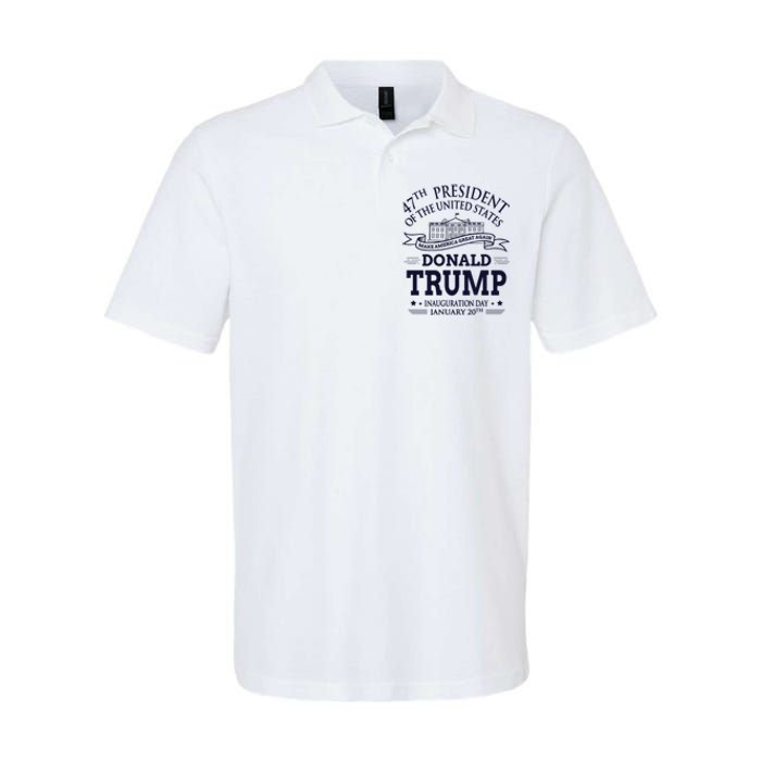 47th President Of The United States Donald Trump Inauguration Softstyle Adult Sport Polo