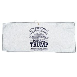 47th President Of The United States Donald Trump Inauguration Large Microfiber Waffle Golf Towel