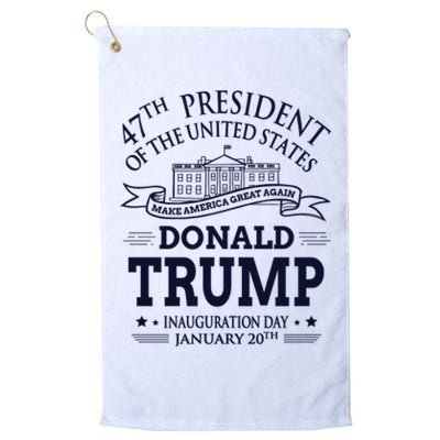 47th President Of The United States Donald Trump Inauguration Platinum Collection Golf Towel