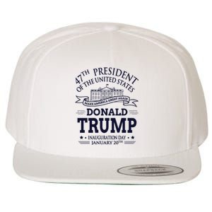 47th President Of The United States Donald Trump Inauguration Wool Snapback Cap