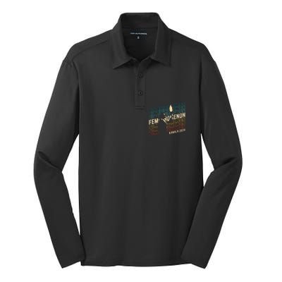 47th President Of The United States Silk Touch Performance Long Sleeve Polo