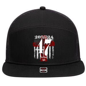 47th President Trump Assassination 7 Panel Mesh Trucker Snapback Hat