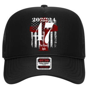 47th President Trump Assassination High Crown Mesh Back Trucker Hat