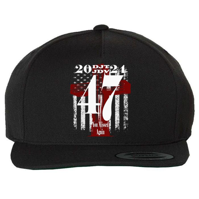 47th President Trump Assassination Wool Snapback Cap