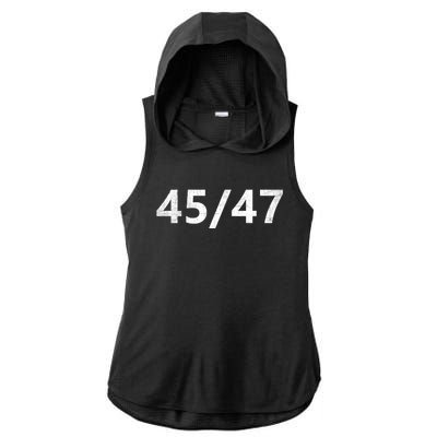 45/47 Pro Trump For President 2024 45 / 47 Republican Gift Ladies PosiCharge Tri-Blend Wicking Draft Hoodie Tank