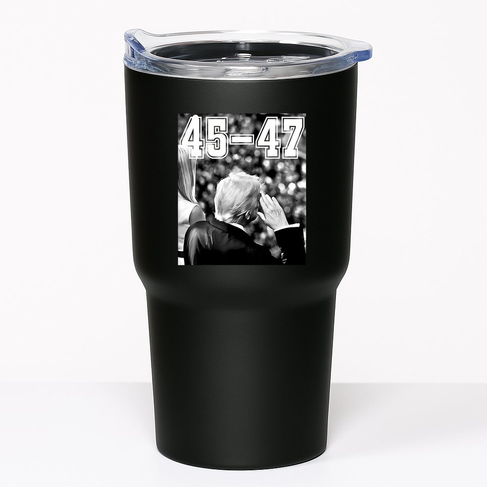 4547 President Trump Military Salutes On Final Vintage Tumbler