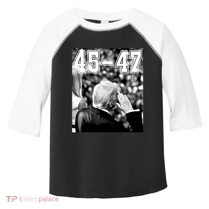 4547 President Trump Military Salutes On Final Vintage Toddler Fine Jersey T-Shirt