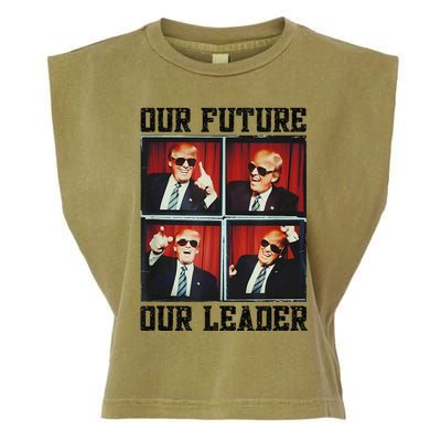 47th President Trump Second Term Our Future Our Leader Trump Garment-Dyed Women's Muscle Tee