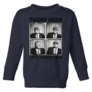 47th President Trump Second Term LetS Finish This Trump Toddler Sweatshirt