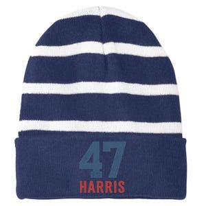 47th President Usa Harris Retro Striped Beanie with Solid Band