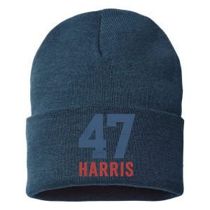 47th President Usa Harris Retro Sustainable Knit Beanie