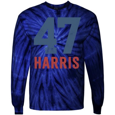 47th President Usa Harris Retro Tie-Dye Long Sleeve Shirt